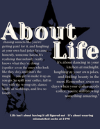 About Life : Oversized Navy Blue T-shirt