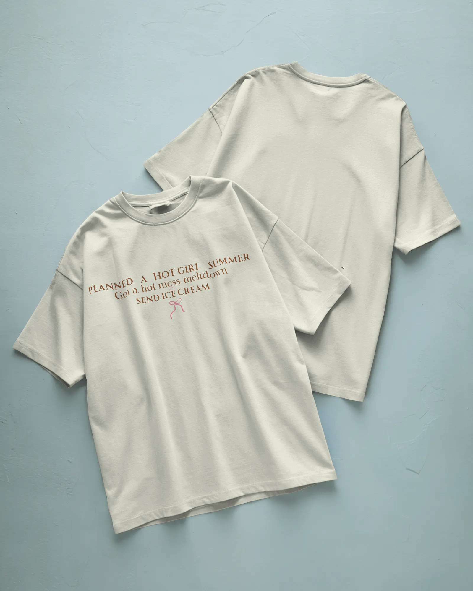 Hot Girl Summer : Oversized Off White T-shirt