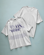 Brain on Airplane Mode : Oversized White T-shirt